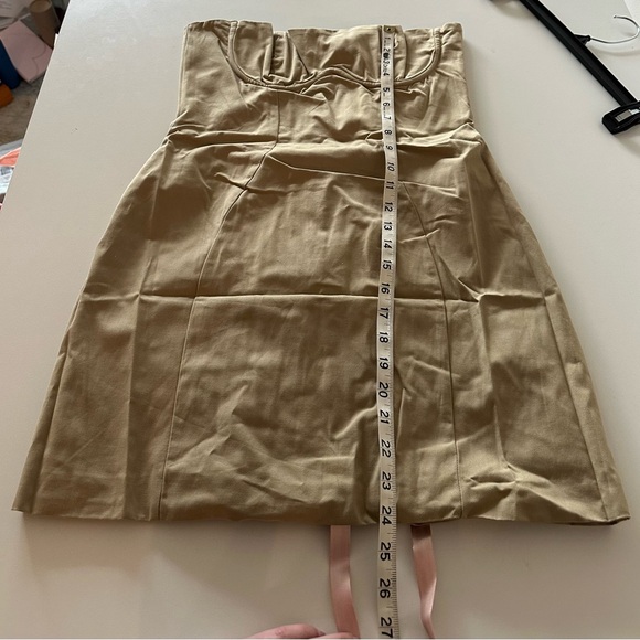 NEW House of CB Elissa Stone Tan Strapless Corset Mini Dress M D-E Plus Cup - Picture 6 of 8